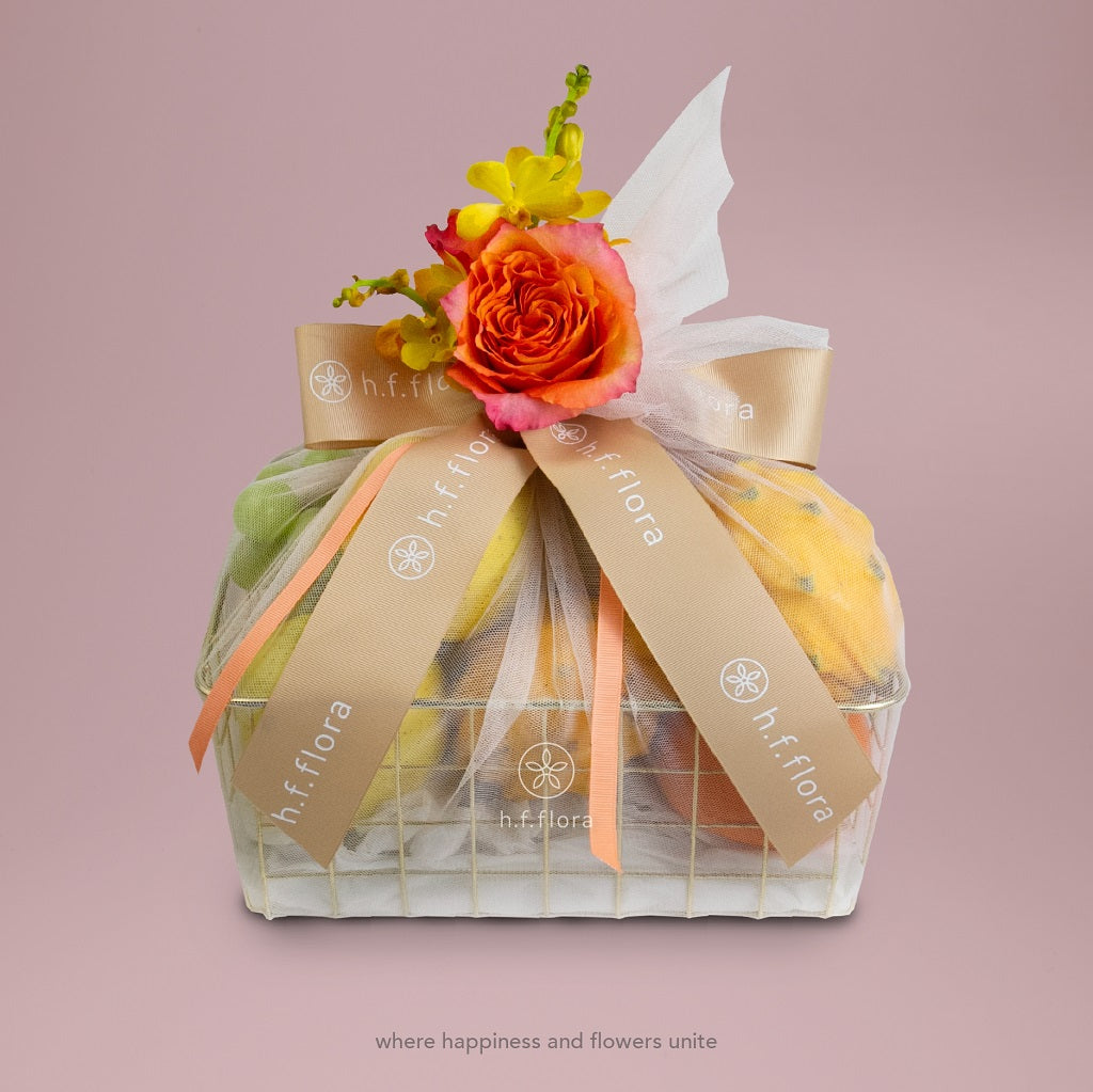Moonlight flower and fruit basket