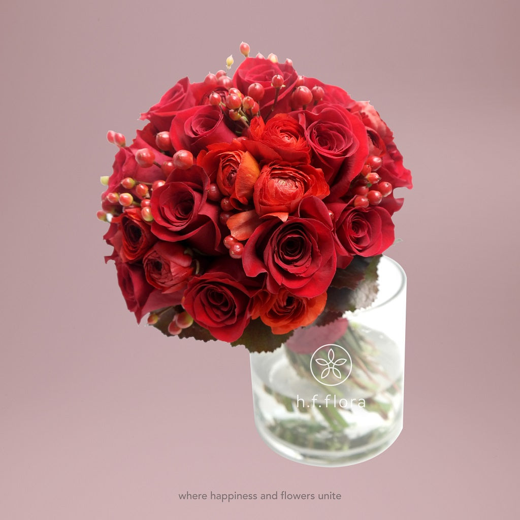 red rose bridal bouquet