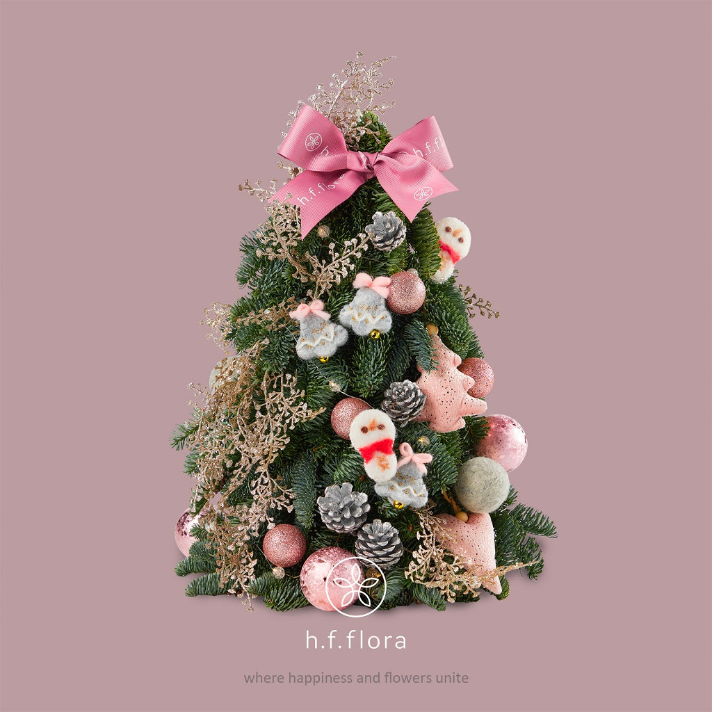 Mini Christmas tree - pinky marshmallow