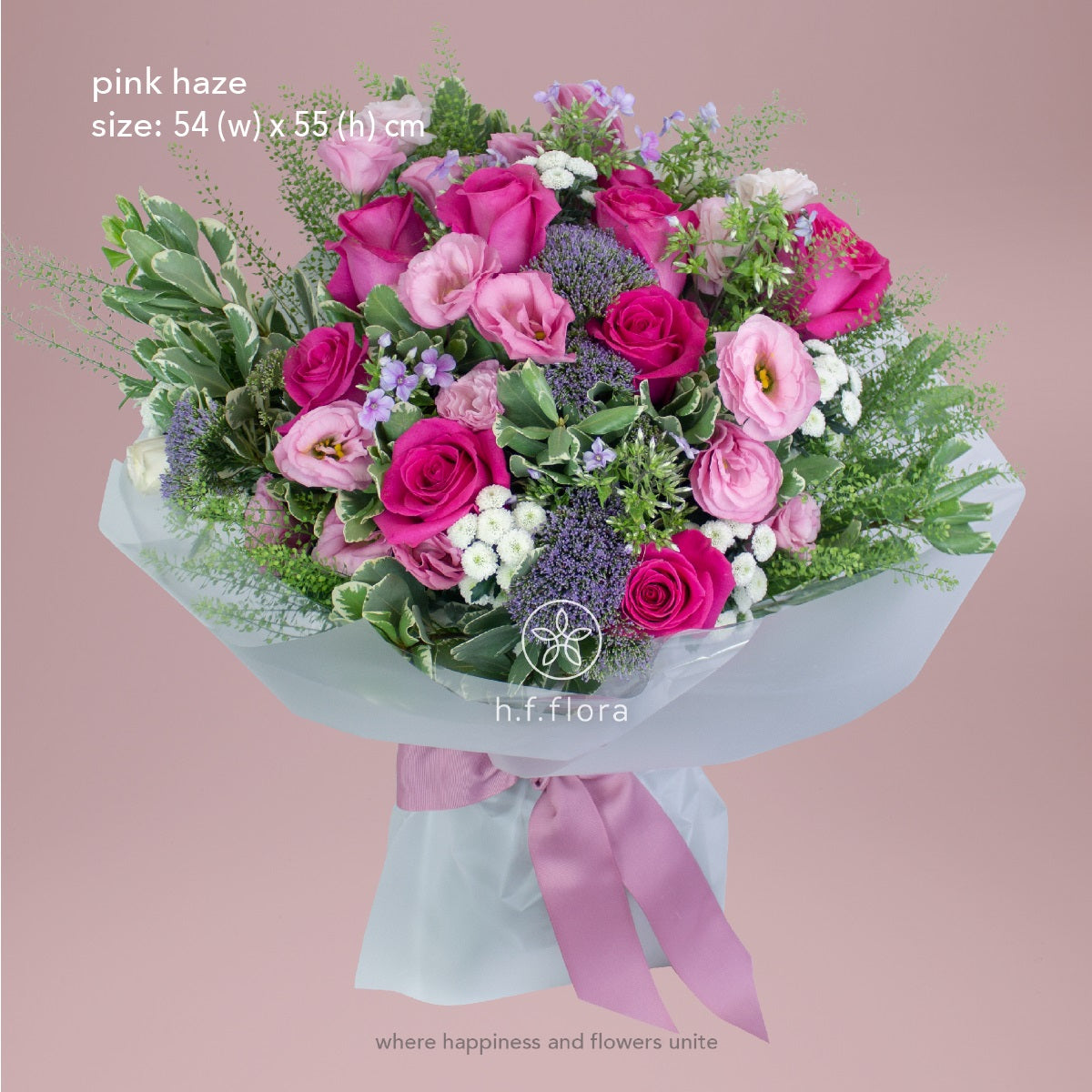 pink haze, Bouquet & cake combo