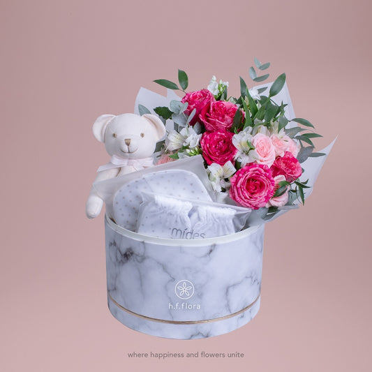 Floral Embrace flower box for newborn