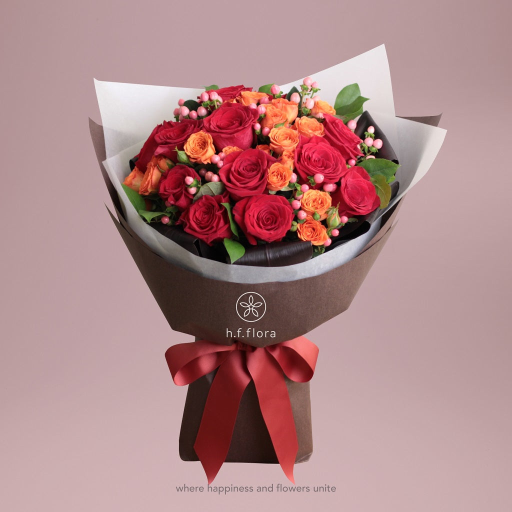 Romantic sign flower bouquet