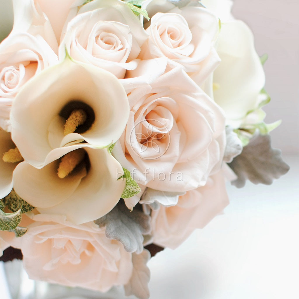 Rose and calla lily wedding bridal bouquet